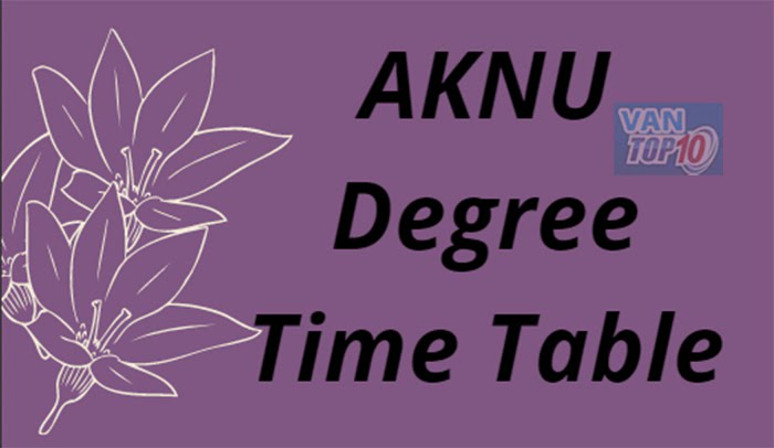 ANU Degree Time Table 2023