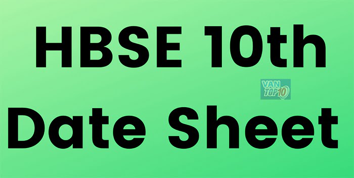 HBSE 10th Date Sheet 2023